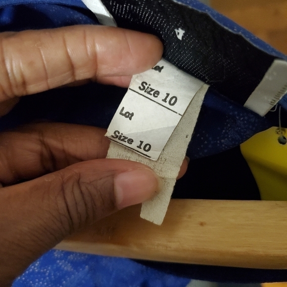 80s Vintage S.L Fashions Jumpsuit Floral Print Blue and Beige Size 10 - Picture 4 of 8